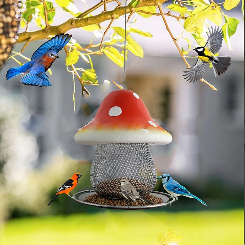 Solar Mushroom Bird Feeder,Fairy Garden Wild Bird Feeder Seed Tray, Unique Easy Filling Feeder
Solar Mushroom Bird Feeder,Fairy Garden Wild Bird Feeder Seed Tray, Unique Easy Filling Feeder