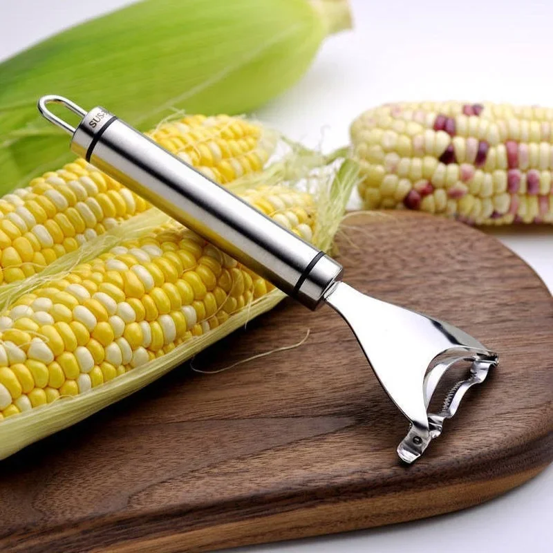 Stainless Steel Corn Planer Thresher Creative Corn Peeling Knife Home Kitchen Quick Corn Peeling Gadget Vegetable Fruit Tools
Stainless Steel Corn Planer Thresher Creative Corn Peeling Knife Home Kitchen Quick Corn Peeling Gadget Vegetable Fruit Tools