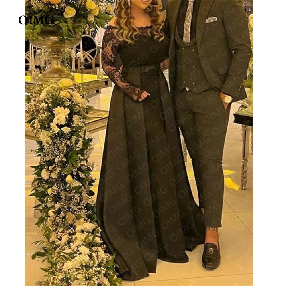 OIMG Sexy Lace Black Off the Shoulder Long Evening Dresses Long Sleeves Saudi Dubai A Line Formal Prom Dress Robe de soiree
OIMG Sexy Lace Black Off the Shoulder Long Evening Dresses Long Sleeves Saudi Dubai A Line Formal Prom Dress Robe de soiree