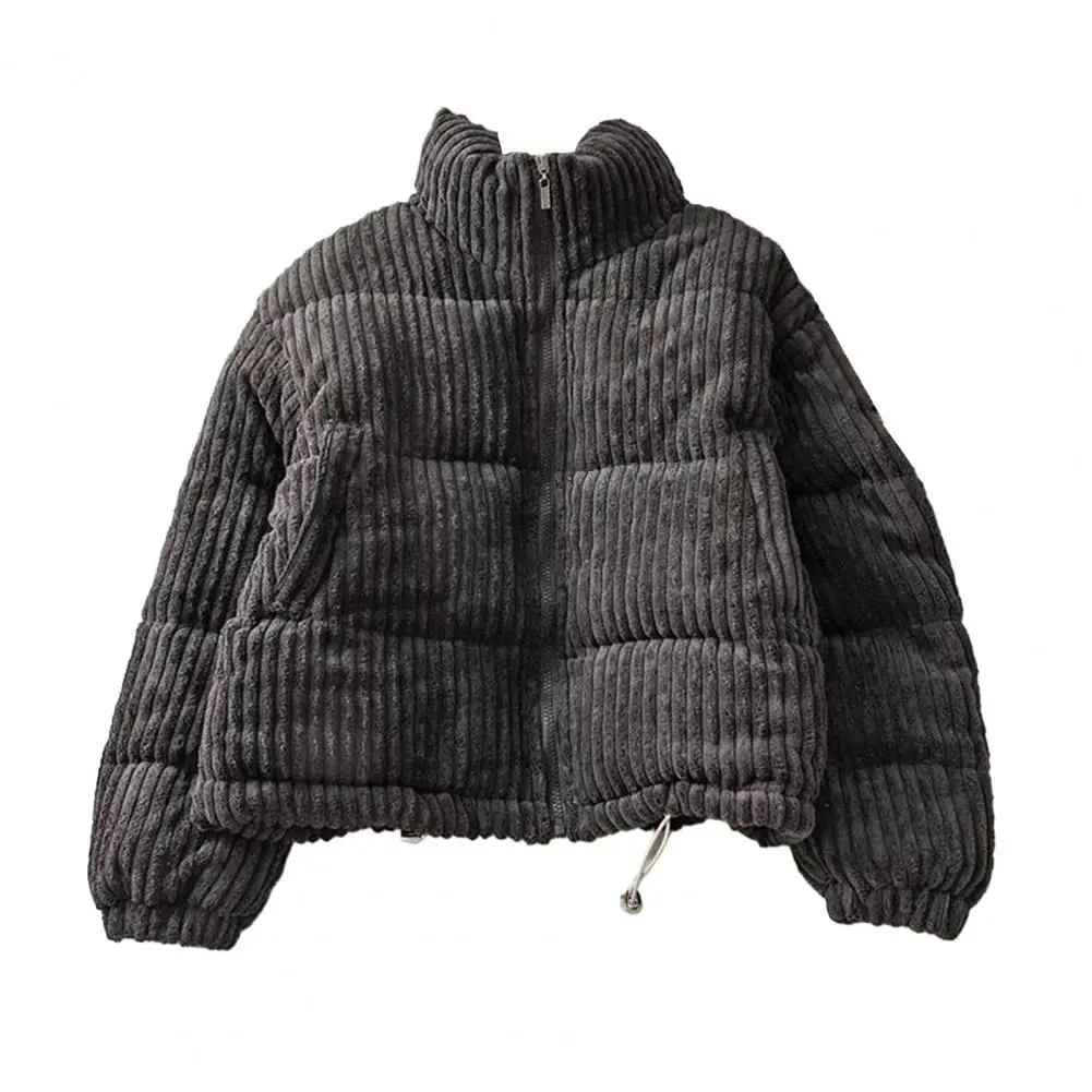 Women Coat Stand Collar Neck Protection Striped Long Sleeve Loose Jacket Auutmn Winter chaquetas para mujeres
Women Coat Stand Collar Neck Protection Striped Long Sleeve Loose Jacket Auutmn Winter chaquetas para mujeres
