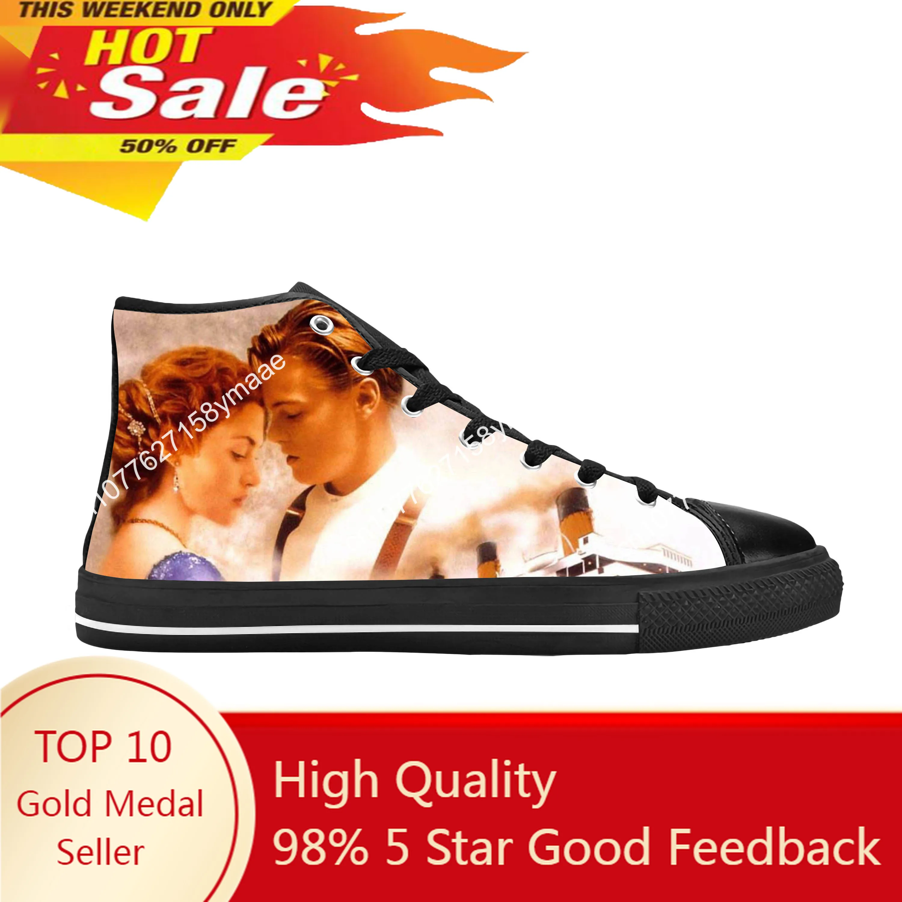 Classic Movie Titanic Leonardo DiCaprio Jack Rose Casual Cloth Shoes High Top Comfortable Breathable 3D Print Men Women Sneakers 
Classic Movie Titanic Leonardo DiCaprio Jack Rose Casual Cloth Shoes High Top Comfortable Breathable 3D Print Men Women Sneakers