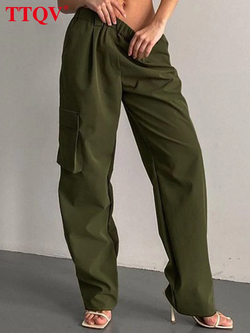 TTQV Fashion Green Pockets Women'S Pants Casual Solid Full Length Sweatpants Autumn Mid Waisted Drawstring Pants Female Clothing
TTQV Fashion Green Pockets Women'S Pants Casual Solid Full Length Sweatpants Autumn Mid Waisted Drawstring Pants Female Clothing