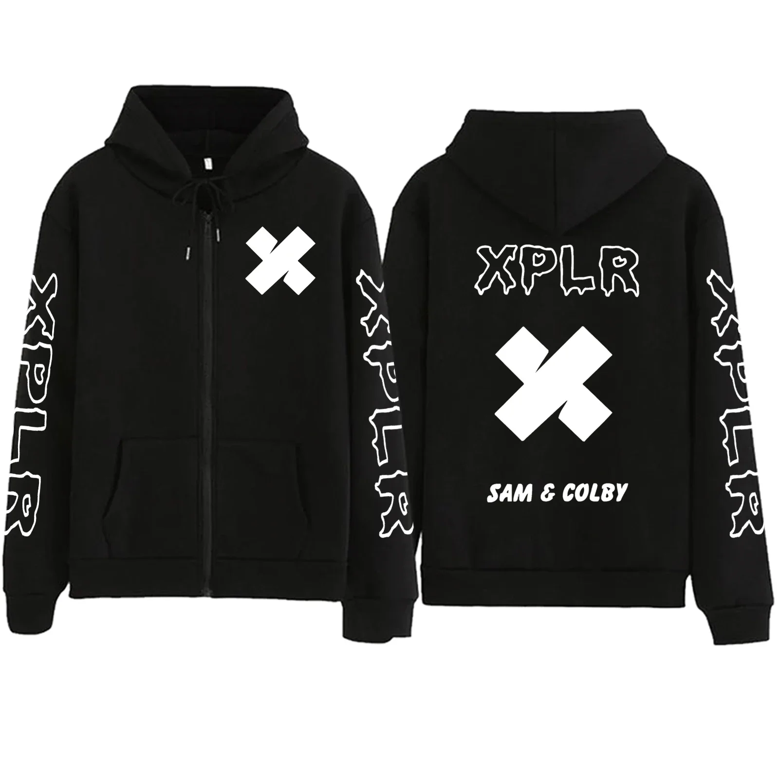 Худи XPLR Merch Sam и Colby для мужчин и женщин, уличная одежда на молнии, куртка с капюшоном в стиле хип-хоп, повседневный тренировочный костюм, большие размеры
Худи XPLR Merch Sam и Colby для мужчин и женщин, уличная одежда на молнии, куртка с капюшоном в стиле хип-хоп, повседневный тренировочный костюм, большие размеры