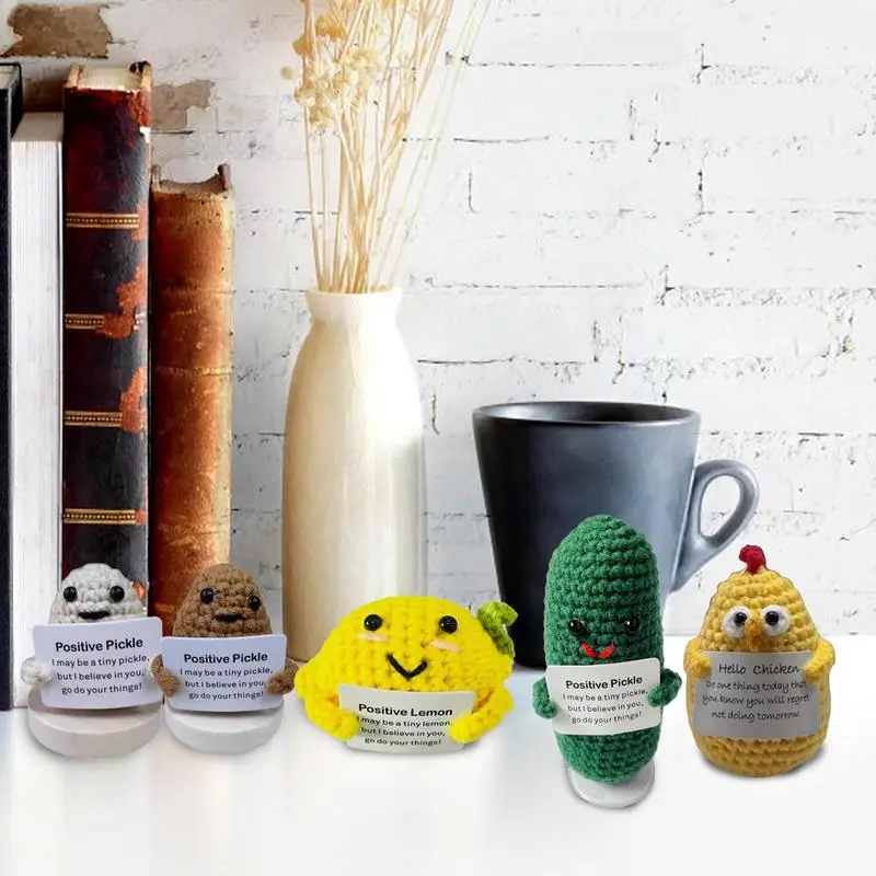 Handmade Positive Potato crochet durable plush made Potato with Inspiring Card stylish funny Crocheted Stuffed Animals decor
Handmade Positive Potato crochet durable plush made Potato with Inspiring Card stylish funny Crocheted Stuffed Animals decor