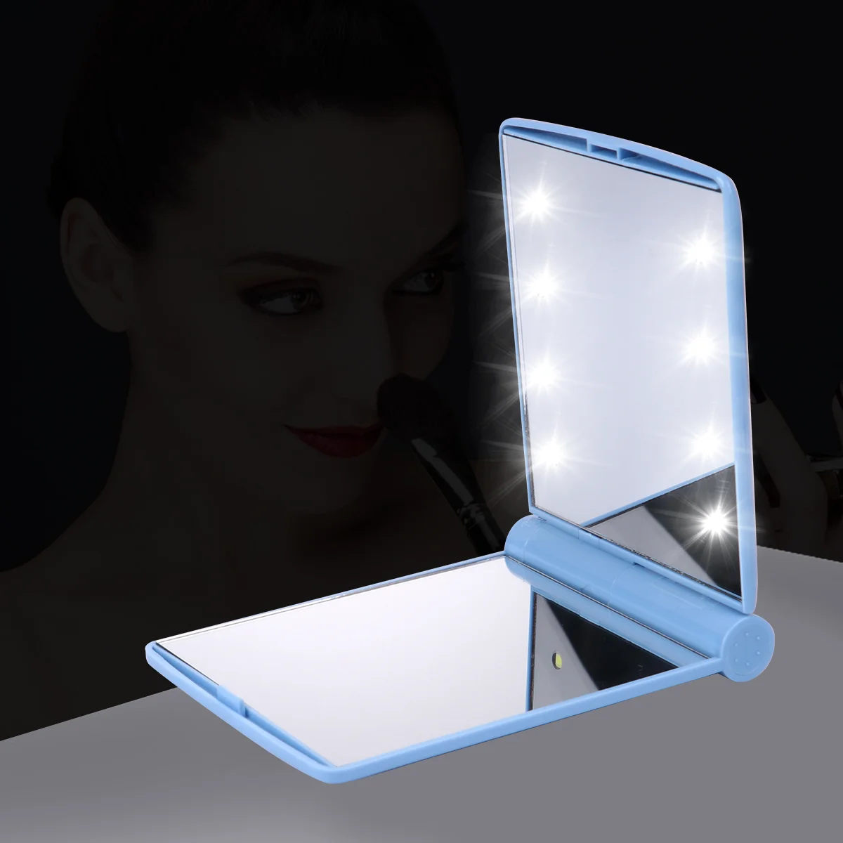 LED Travel Makeup Mirror Dual Sided Vanity Mirror Foldable Tabletop Mirror Portable Handheld Pocket Bag Mirror for Blue
LED Travel Makeup Mirror Dual Sided Vanity Mirror Foldable Tabletop Mirror Portable Handheld Pocket Bag Mirror for Blue