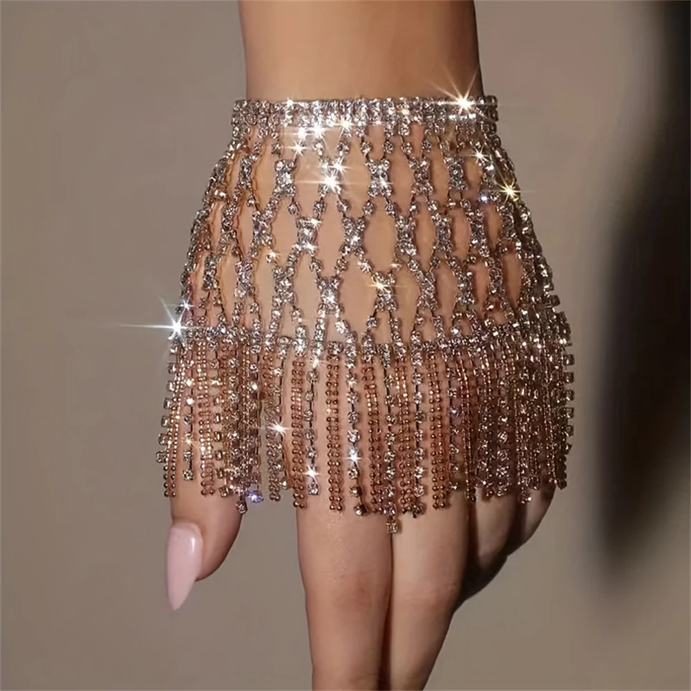 

Fashionable Shiny Finger Wrist Chain Multi layered Women's Bracelet Metal Connection Bridal Wedding Crystal Party Jewelry