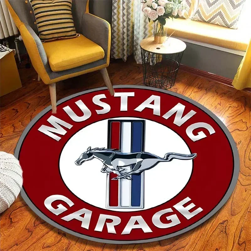 Круглый фланелевый коврик M-Mustang с рисунком для спальни, Нескользящие ковры для гостиной, фотообои для пола, рождественский подарок 
Круглый фланелевый коврик M-Mustang с рисунком для спальни, Нескользящие ковры для гостиной, фотообои для пола, рождественский подарок