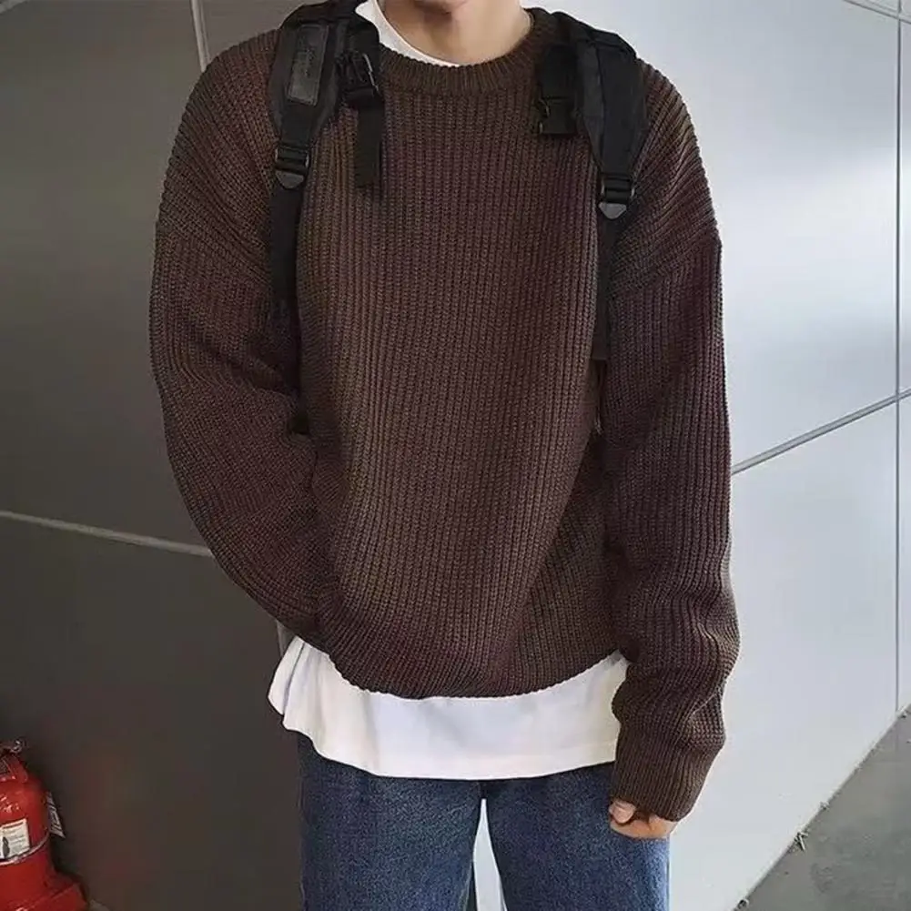 Men Sweater Vintage Solid Color Knitted Sweater Men's Loose Long Sleeve Pullover for Fall/winter Spring Streetwear Plus Size
Men Sweater Vintage Solid Color Knitted Sweater Men's Loose Long Sleeve Pullover for Fall/winter Spring Streetwear Plus Size