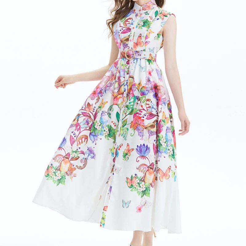 EVNISI Women Boho Floral Printing Chiffon Dress Summer Beach Vacation Sleeveless Dresses Chic Women Fairy Vestido With Belt 2024
EVNISI Women Boho Floral Printing Chiffon Dress Summer Beach Vacation Sleeveless Dresses Chic Women Fairy Vestido With Belt 2024