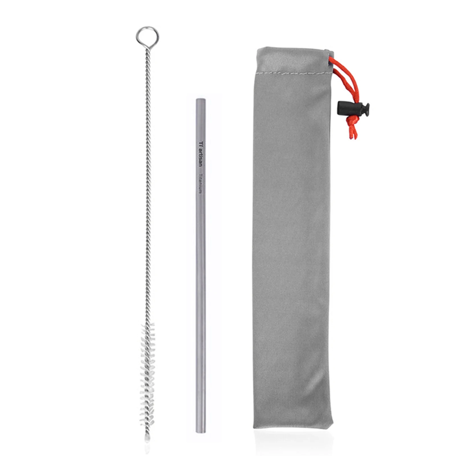 Brush Storage Bag Titanium Drinking Straw With Cleaning Brush Storage Bag Ultralight Drinkware 1set 200 * 6mm 5mm 8g / 0.3oz
Brush Storage Bag Titanium Drinking Straw With Cleaning Brush Storage Bag Ultralight Drinkware 1set 200 * 6mm 5mm 8g / 0.3oz