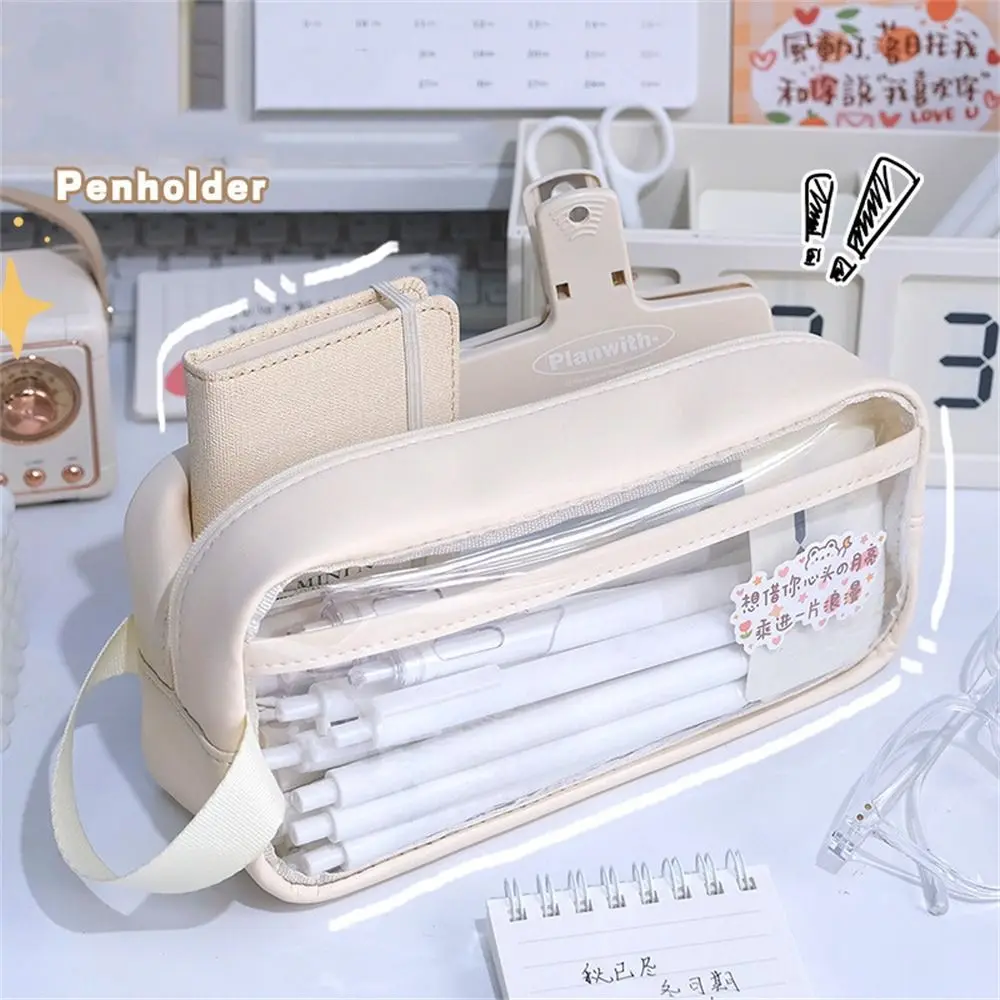Office Aesthetic Transparent Waterproof Large Capacity Students Pen Case Pencil Bag Stationery Holder Bag Pencil Storage Bag
Office Aesthetic Transparent Waterproof Large Capacity Students Pen Case Pencil Bag Stationery Holder Bag Pencil Storage Bag