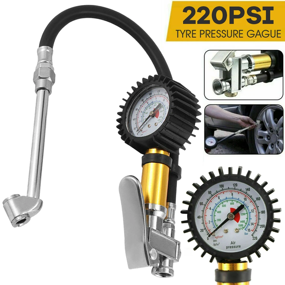 0-15Bar/0-220Psi Auto Tire Pressure Gauge Pressure Gun Type For Air Compressor Car Motorcycle SUV Inflator Pump Tire Repair Tool
0-15Bar/0-220Psi Auto Tire Pressure Gauge Pressure Gun Type For Air Compressor Car Motorcycle SUV Inflator Pump Tire Repair Tool