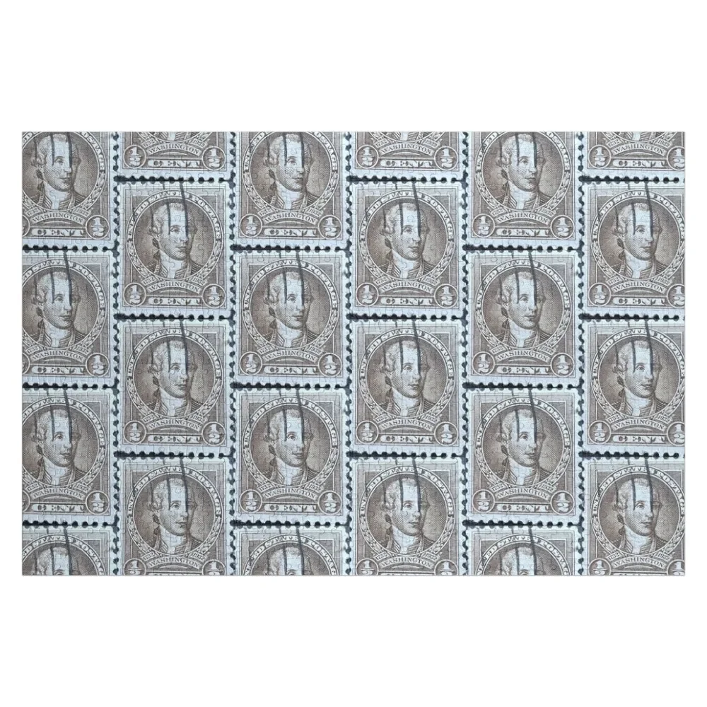 

George Washington 1932 Vintage Postage Stamp Jigsaw Puzzle Customs With Photo Custom Jigsaw Personalised Name Puzzle