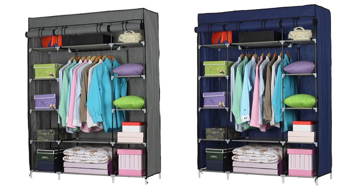 5-Layer 12-Compartment Portable Clothes Closet Wardrobe Non-Woven Fabric Wardrobe Durable Water-Proof Double Rod Clothes Storage
5-Layer 12-Compartment Portable Clothes Closet Wardrobe Non-Woven Fabric Wardrobe Durable Water-Proof Double Rod Clothes Storage