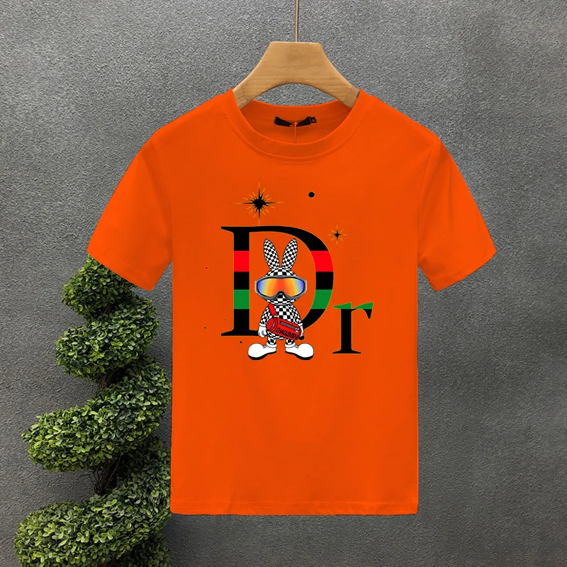 Dr Letters lattice rabbit standing printed short sleeve T-shirt for men and women American High street loose half sleeve T-shirt 
Dr Letters lattice rabbit standing printed short sleeve T-shirt for men and women American High street loose half sleeve T-shirt