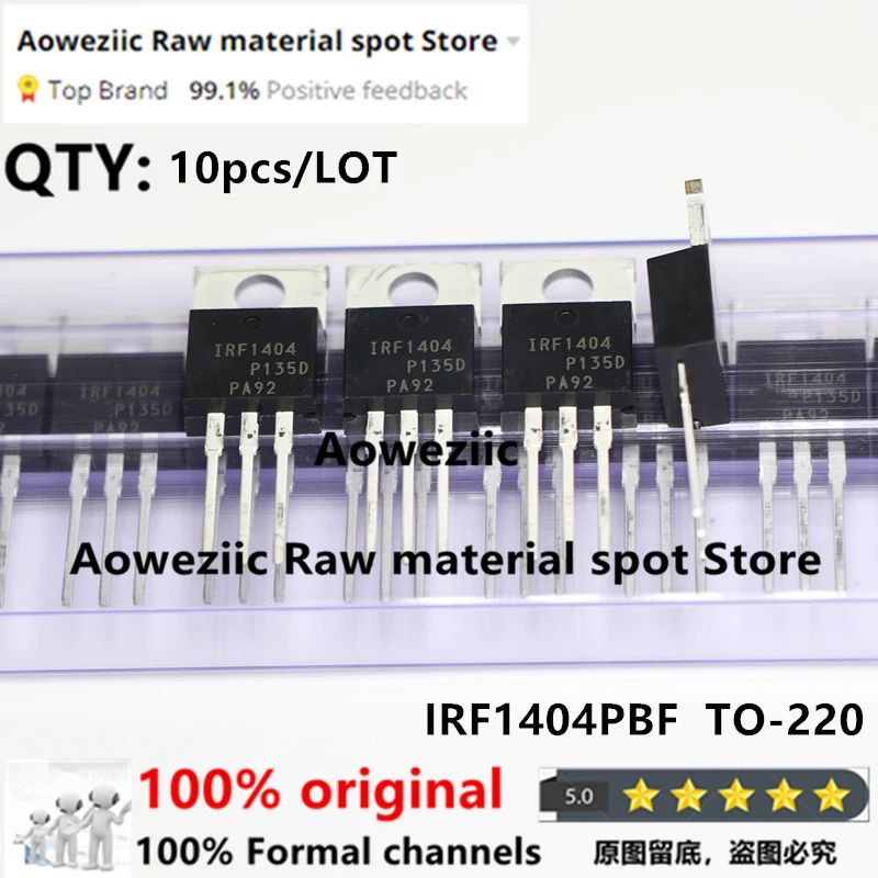 Aoweziic 2022 + 10 шт./лот 100% новый импортный оригинальный IRF1404 IRF1404PBF TO-220 MOS FET 162A 40V
Aoweziic 2022 + 10 шт./лот 100% новый импортный оригинальный IRF1404 IRF1404PBF TO-220 MOS FET 162A 40V