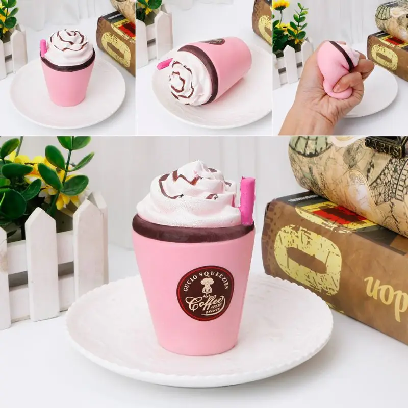 

11CM Coffee Cup With Straw Squishy Scent Slow Rising Squeeze for Dol Drop shipping