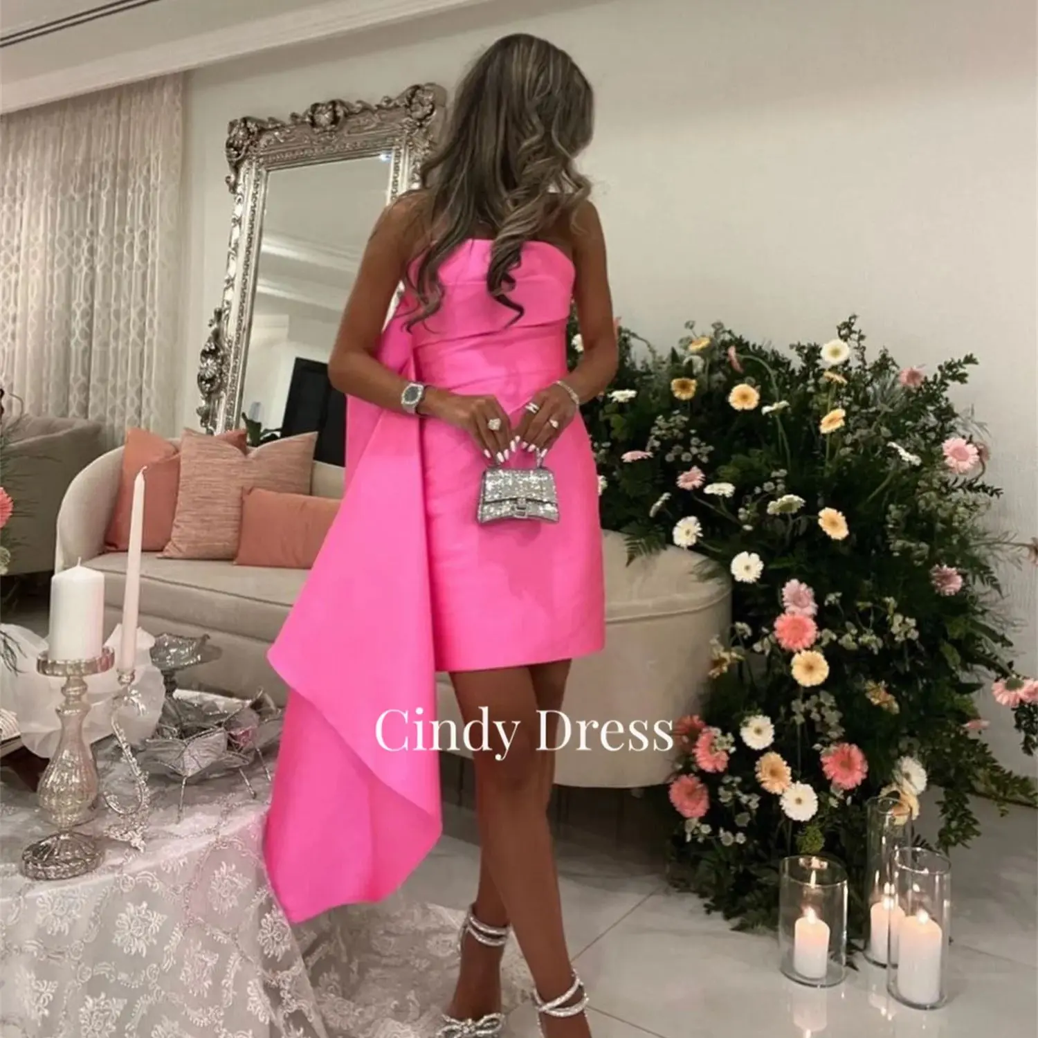 Cindy Pink Mermaid Satin Strapless Cocktail Dress Saudi Elegant Guest Wedding Evening Gown Long Party Luxurious Dresses Women
Cindy Pink Mermaid Satin Strapless Cocktail Dress Saudi Elegant Guest Wedding Evening Gown Long Party Luxurious Dresses Women