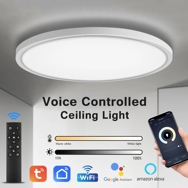 Led Ceiling Lamps Tuya Smart Lights 20inch Lighting Fixture 2.4cm Ultrathin Led Ceiling Lights For Living Room Bedroom Balcony
Led Ceiling Lamps Tuya Smart Lights 20inch Lighting Fixture 2.4cm Ultrathin Led Ceiling Lights For Living Room Bedroom Balcony