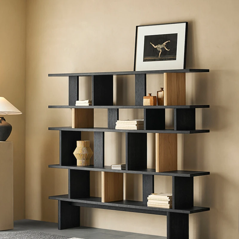 Solid wood bookshelves integrated against the wall, bookshelves freely combined in the living room, floor to floor shelves
Solid wood bookshelves integrated against the wall, bookshelves freely combined in the living room, floor to floor shelves