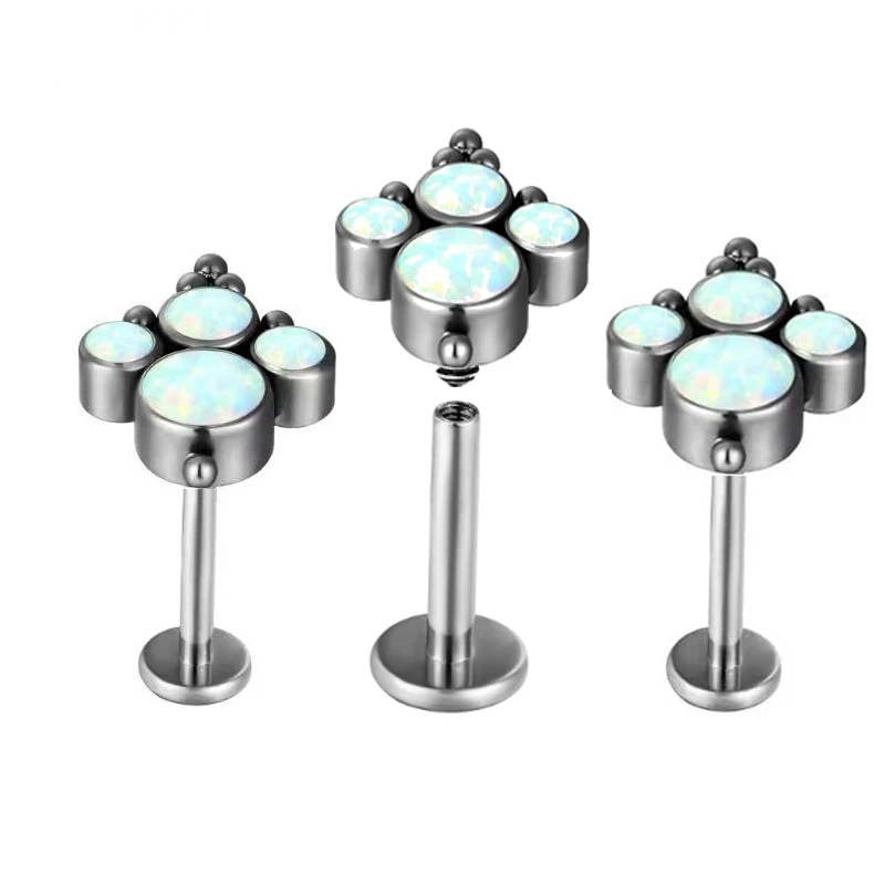 1PC Opal Paw Ear Cartilage Tragus Earrings Footprint G23 Titanium Labret Lip Stud Internally Threaded Body Piercing Jewelry 16G
1PC Opal Paw Ear Cartilage Tragus Earrings Footprint G23 Titanium Labret Lip Stud Internally Threaded Body Piercing Jewelry 16G