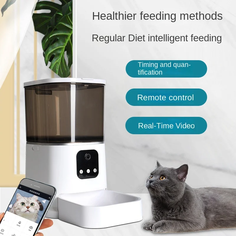 6L Automatic Pet Feeder Video Camera Version Auto Cat Food Dispenser Accessories Smart Control Pet Feeder For Cats Dog Dry Food
6L Automatic Pet Feeder Video Camera Version Auto Cat Food Dispenser Accessories Smart Control Pet Feeder For Cats Dog Dry Food