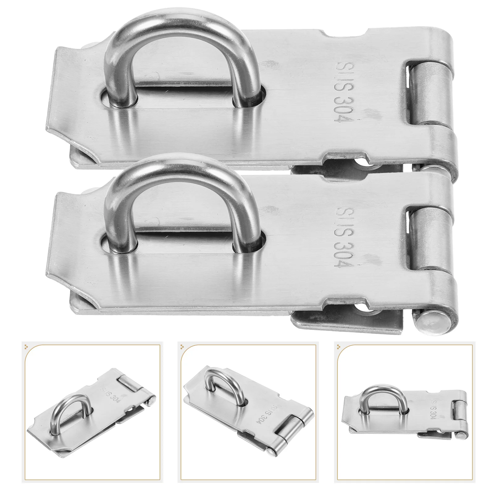 2 Pcs Stainless Steel Door Buckle Latch for Lock Hasp Card Locking Padlock Latches
2 Pcs Stainless Steel Door Buckle Latch for Lock Hasp Card Locking Padlock Latches