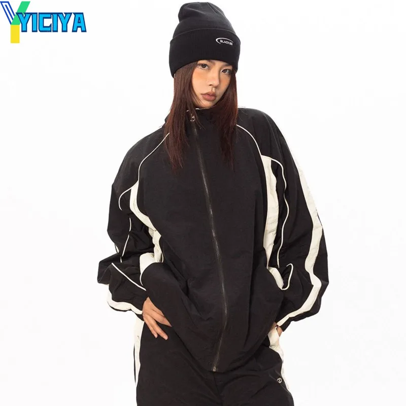 YICIYA black Jacket Bomber Woman American style Varsity Long Sleeves Vintage Jackets new Coats fashion 2024 spring outfits tops
YICIYA black Jacket Bomber Woman American style Varsity Long Sleeves Vintage Jackets new Coats fashion 2024 spring outfits tops