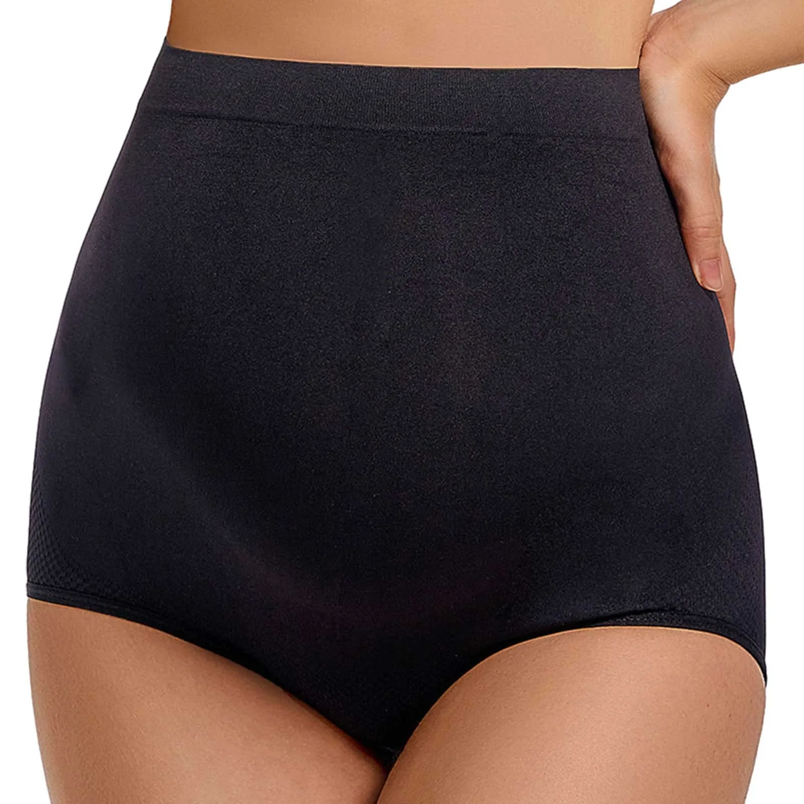 

Women Solid High Waisted Seamless Belly Supporting Panties Pregnant Mothers Can Wear Comfortable Large Size Briefs