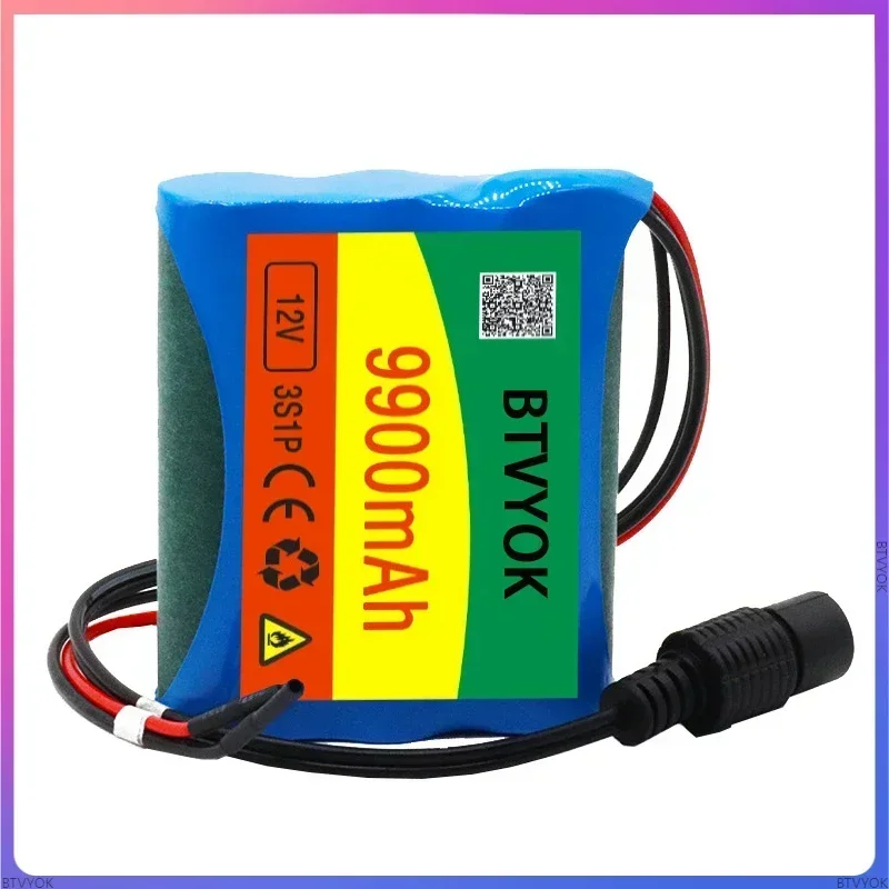 New 18650 battery 3S1P 12V 9900mAh rechargeable lithium battery pack with charging protection board and charger Free shipping
New 18650 battery 3S1P 12V 9900mAh rechargeable lithium battery pack with charging protection board and charger Free shipping