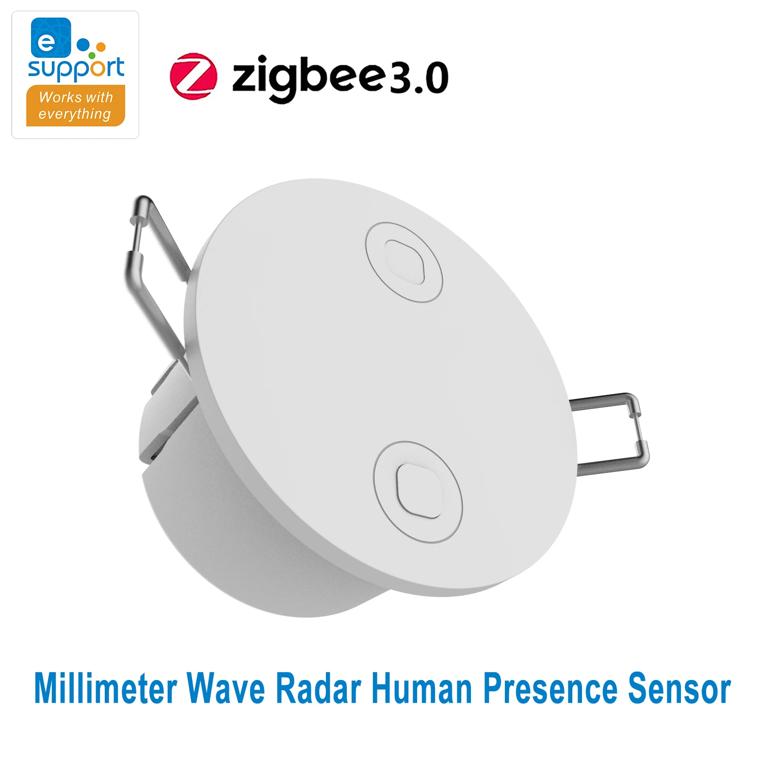 

eWeLink ZigBee Smart Human Presence Sensor 5.8G Millimeter Wave Radar Detector Alarm Safety Monitor Multi Scenario Smart Linkage