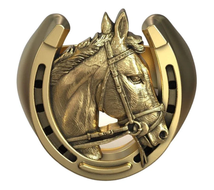 23g 3D Lucky Horseshoe Horse Head Men And Dad Gold Ring 925 Solid Sterling Silver Rings Many Sizes 7-12
23g 3D Lucky Horseshoe Horse Head Men And Dad Gold Ring 925 Solid Sterling Silver Rings Many Sizes 7-12