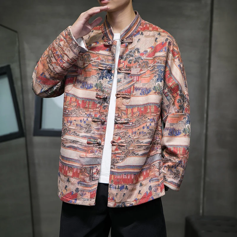 High Quality New Suede Men's Tang-suit Jacket Chinese Style Men's Vintage Hanfu Printed Coat Men's Loose Social Kung Fu Top 5XL
High Quality New Suede Men's Tang-suit Jacket Chinese Style Men's Vintage Hanfu Printed Coat Men's Loose Social Kung Fu Top 5XL
