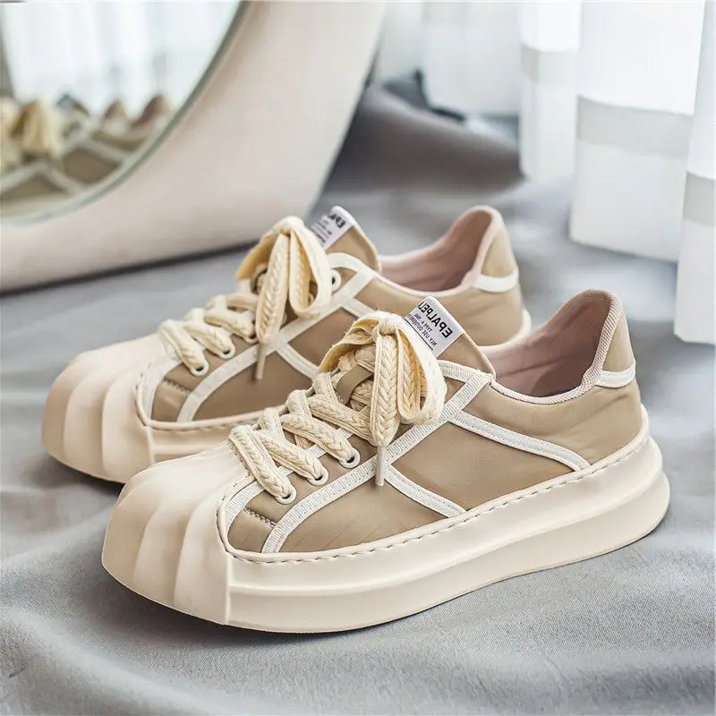 Hot Korean Style Shell Head Designer Shoes Men Fashion Original Platform Sneakers Men Streetwear Shoes Lace Up Mens Casual Shoes
Hot Korean Style Shell Head Designer Shoes Men Fashion Original Platform Sneakers Men Streetwear Shoes Lace Up Mens Casual Shoes