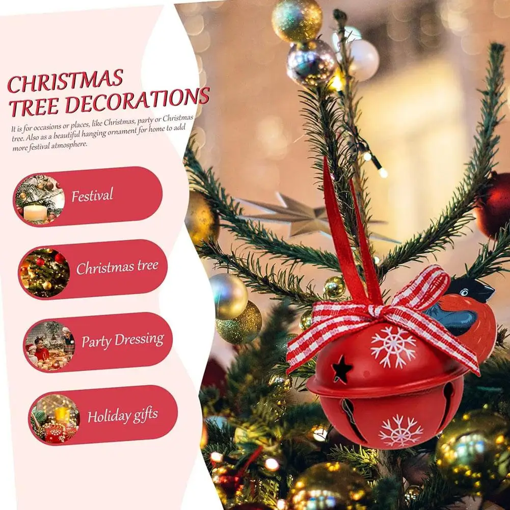 

Christmas Bell Red White Metal Jingle Bells Christmas Ornament Xmas Hanging Pendant Gifts Tree Decoration Supplies Christma M7s1