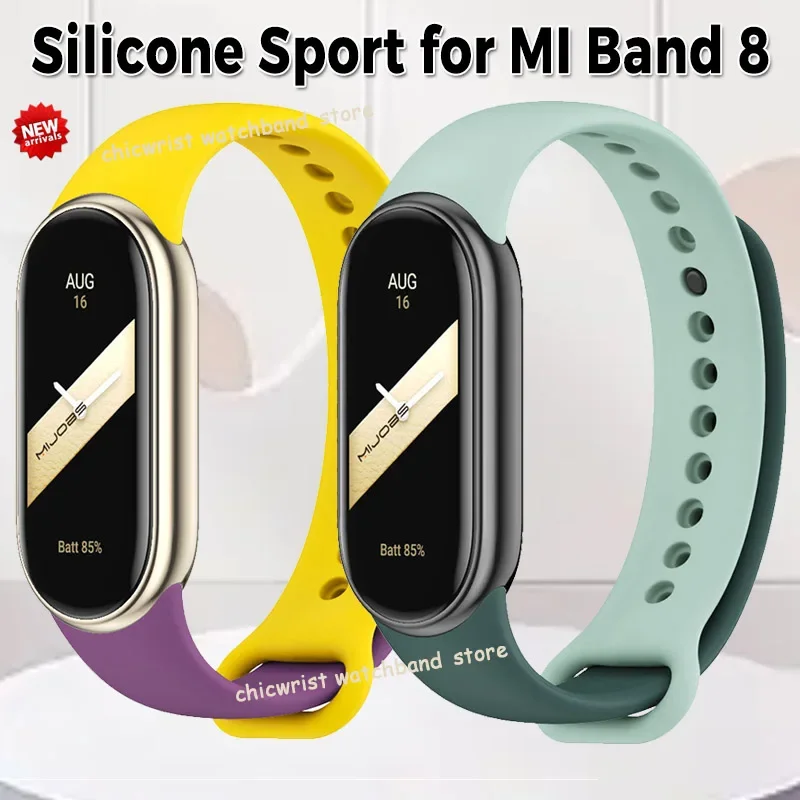 

Sport Silicone For Mi Band 8 Bracelet for Xiaomi Smart Band 8 NFC Rubber Wristband Correa Miband 8 strap Replacement Accessories