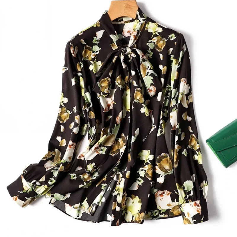 2023 Autumn Silk Shirt Fashion Long Sleeve Casual Loose Shirt Print Tops Women Office Clothes Tops Blusas New Top Elegant 29957
2023 Autumn Silk Shirt Fashion Long Sleeve Casual Loose Shirt Print Tops Women Office Clothes Tops Blusas New Top Elegant 29957