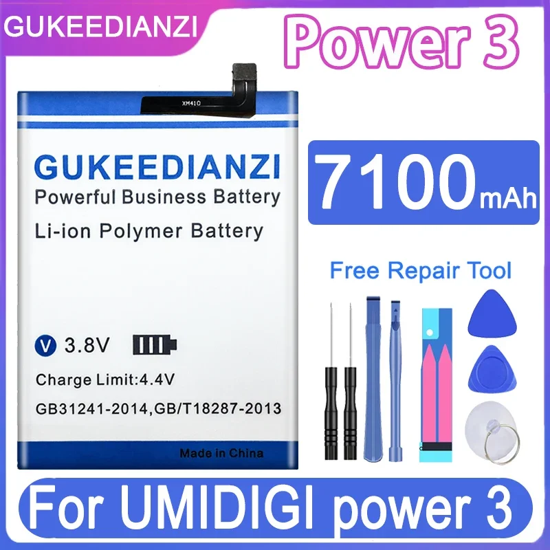 Запасной аккумулятор GUKEEEDIANZI Power 3 7100 мАч для UMIDIGI Power3, батарея + Бесплатные инструменты
Запасной аккумулятор GUKEEEDIANZI Power 3 7100 мАч для UMIDIGI Power3, батарея + Бесплатные инструменты