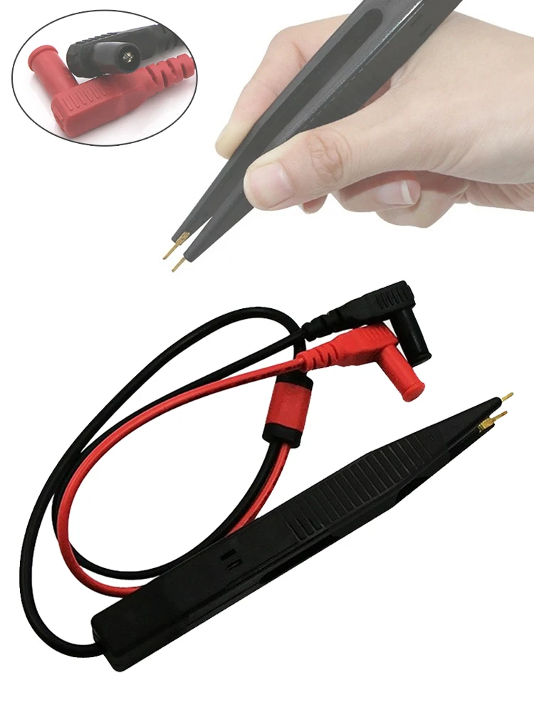 Chip Test Clip Plastic Multimeter /Probe Tweezers Patch Anti-slip Tool Accessories For Capacitance /Inductance SMD Resistors
Chip Test Clip Plastic Multimeter /Probe Tweezers Patch Anti-slip Tool Accessories For Capacitance /Inductance SMD Resistors