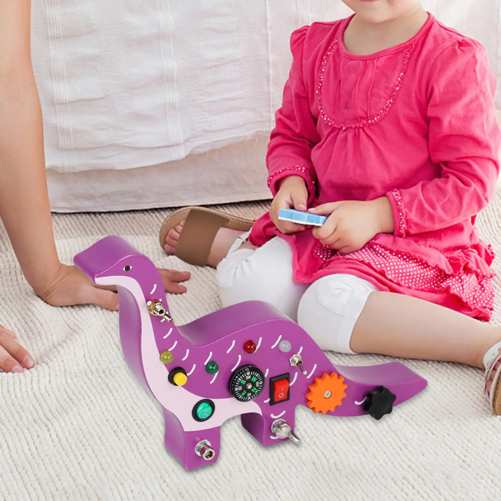 Wooden Busy Board with LED Light Dinosaur Teaching Tool Fine Motor Skill Life Skill Light Switch Toy Boy and Girls Preschool
Wooden Busy Board with LED Light Dinosaur Teaching Tool Fine Motor Skill Life Skill Light Switch Toy Boy and Girls Preschool