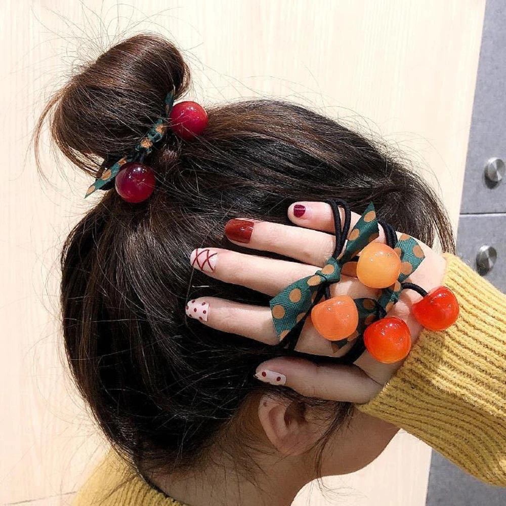 Cute Cherry Bowknot Hair Rope Polka Dot Candy Color Hairbands Women Girls Elastic Ponytail Holder HairRing Kid Hair Ties Bands
Cute Cherry Bowknot Hair Rope Polka Dot Candy Color Hairbands Women Girls Elastic Ponytail Holder HairRing Kid Hair Ties Bands