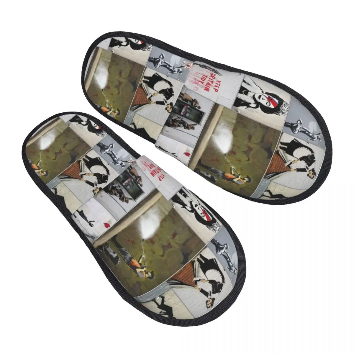 Banksy Graffiti Merchandise Soft Scuff Memory Foam Slippers Women Street Pop Art Hotel House Shoes
Banksy Graffiti Merchandise Soft Scuff Memory Foam Slippers Women Street Pop Art Hotel House Shoes