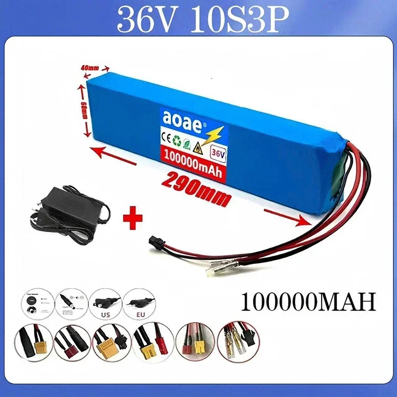 36V 100000mAh 18650 Rechargeable Lithium Battery Pack 10S3P Power Modified Bicycle Scooter Electric Vehicle with BMS+charger
36V 100000mAh 18650 Rechargeable Lithium Battery Pack 10S3P Power Modified Bicycle Scooter Electric Vehicle with BMS+charger