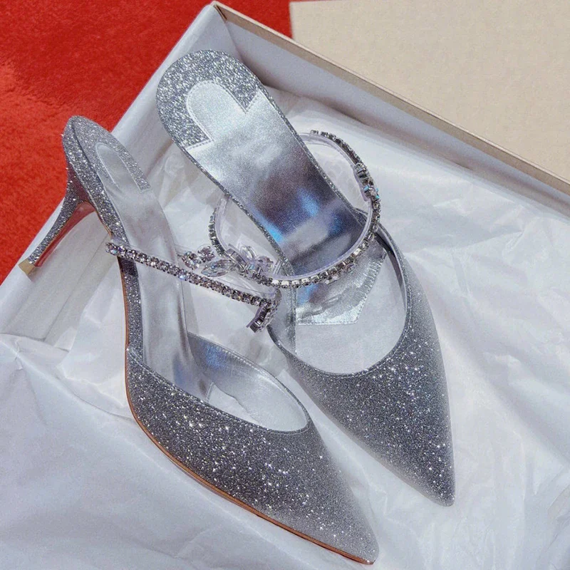 Straight Line Diamond Wrapped Sandals for Women New Style Back Hollow Thin Heel Pointed Muller Slippers High Heel Shoes
Straight Line Diamond Wrapped Sandals for Women New Style Back Hollow Thin Heel Pointed Muller Slippers High Heel Shoes