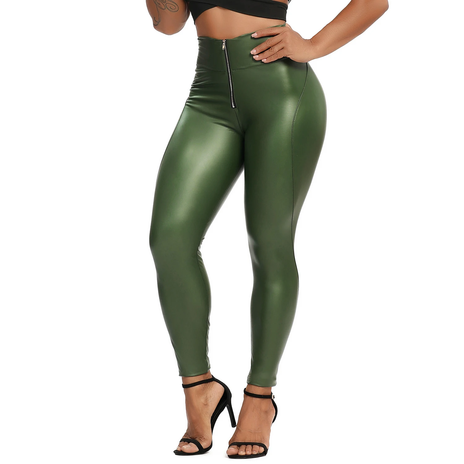 Leggings High Waist Zipper PU Leather Yoga Pants Women's Faux Thin Leggins Sexy Curvy Elastic Tummy Control Ruched Fitness Pants
Leggings High Waist Zipper PU Leather Yoga Pants Women's Faux Thin Leggins Sexy Curvy Elastic Tummy Control Ruched Fitness Pants