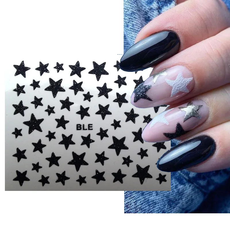 Stars Nail Stickers 3D Glitter Shiny DIY Transfer Self Adhesive Colorful Fashion Charm Nail Decals Nail Decoration Accessory 1PC
Stars Nail Stickers 3D Glitter Shiny DIY Transfer Self Adhesive Colorful Fashion Charm Nail Decals Nail Decoration Accessory 1PC