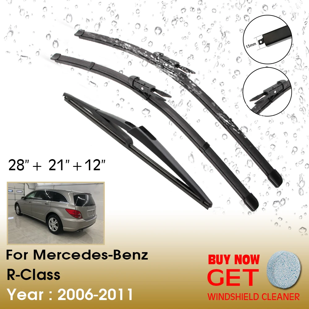 Car Wiper Blade For Mercedes-Benz R-Class 2006-2011 Windshield Rubber Silicon Refill Front Window 28"+21"+12"Auto Accessories
Car Wiper Blade For Mercedes-Benz R-Class 2006-2011 Windshield Rubber Silicon Refill Front Window 28"+21"+12"Auto Accessories