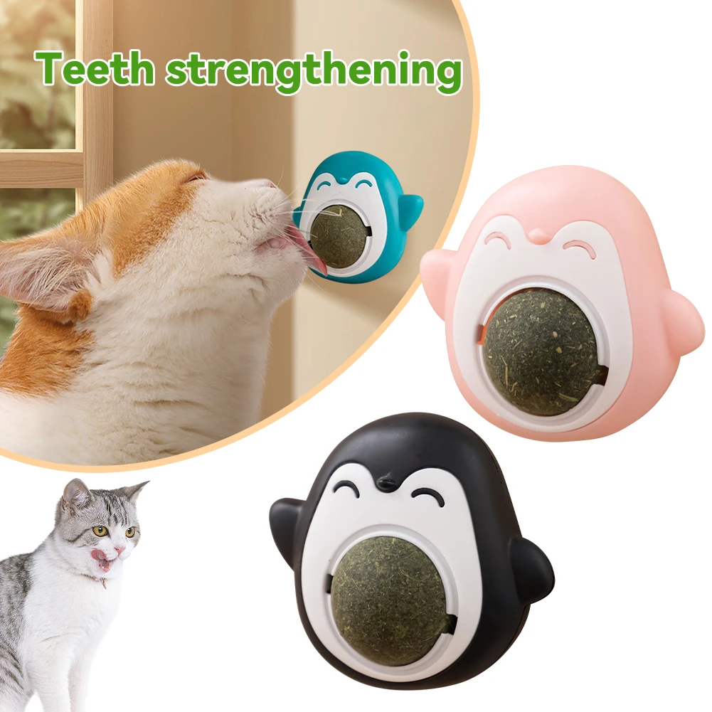 

Natural Catnip Cat Wall Stick-on Ball Toy Treats Healthy Natural Removes Hair Balls to Promote Digestion Cat Grass Snack Pet