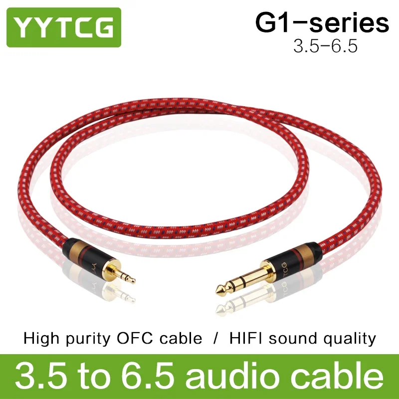 

YYTCG High Premium Stereo 3.5mm to 6.35mm Male Aux Audio Cable For Microphone Speaker Amplifier Mixing Console 1m 2m 3m 5m