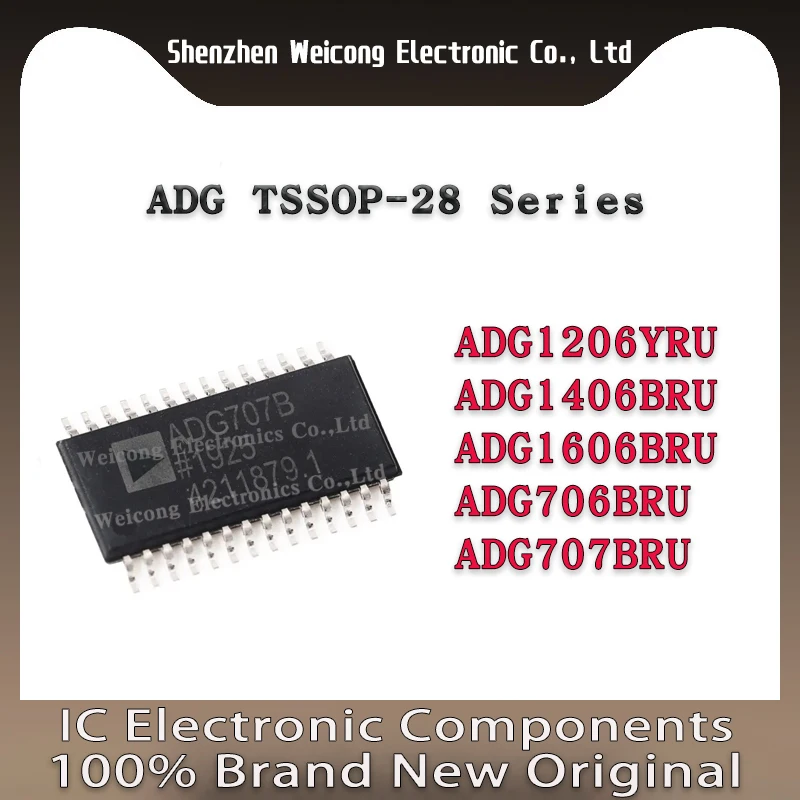 New ADG1206YRU ADG1406BRU ADG1606BRU ADG706BRU ADG707BRU ADG1206 ADG1406 ADG1606 ADG1606 ADG706 ADG707 ADG IC Chip TSSOP-28
New ADG1206YRU ADG1406BRU ADG1606BRU ADG706BRU ADG707BRU ADG1206 ADG1406 ADG1606 ADG1606 ADG706 ADG707 ADG IC Chip TSSOP-28